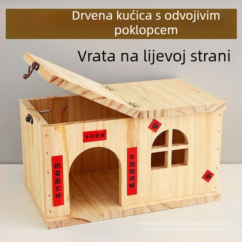 Drvena kućica za hrčka Crispy – materijal: drvo; marka: Crispy; prikladno za hrčak