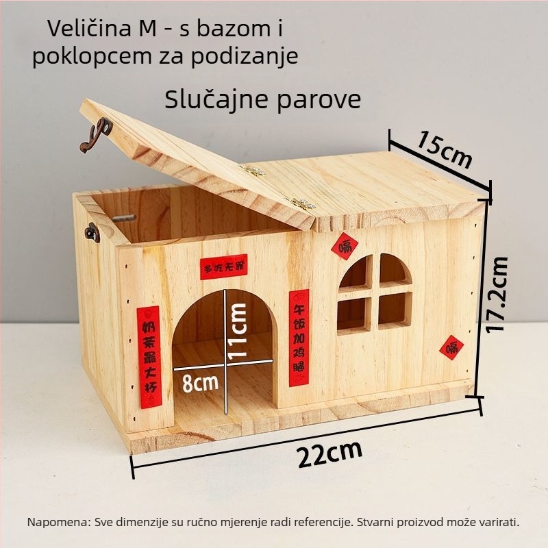 Drvena kućica za hrčka Crispy – materijal: drvo; marka: Crispy; prikladno za hrčak