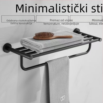 Dvostruki držač ručnika od 304 nehrđajućeg čelika, mat brušeni završetak, nosivost 5 kg