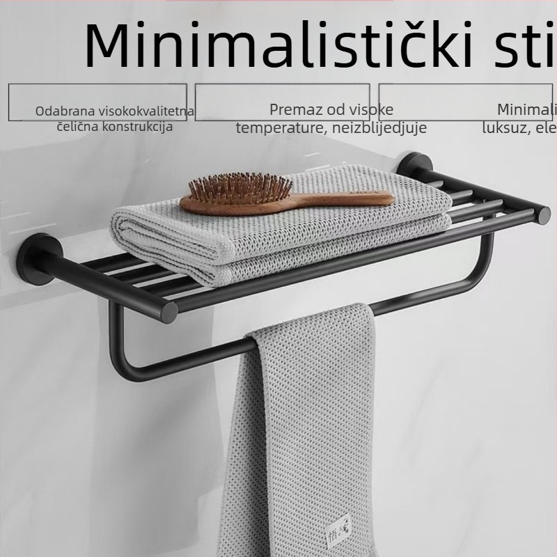 Dvostruki držač ručnika od 304 nehrđajućeg čelika, mat brušeni završetak, nosivost 5 kg