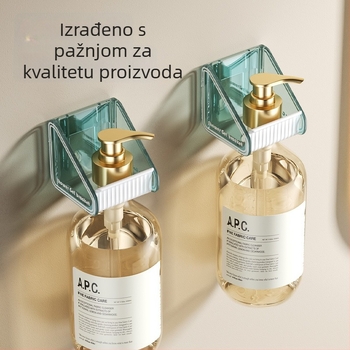 PS plastični zidni držač za gel za tuširanje, 1-etažni, poliran završetak, podesiv, nosivost 1–5 kg