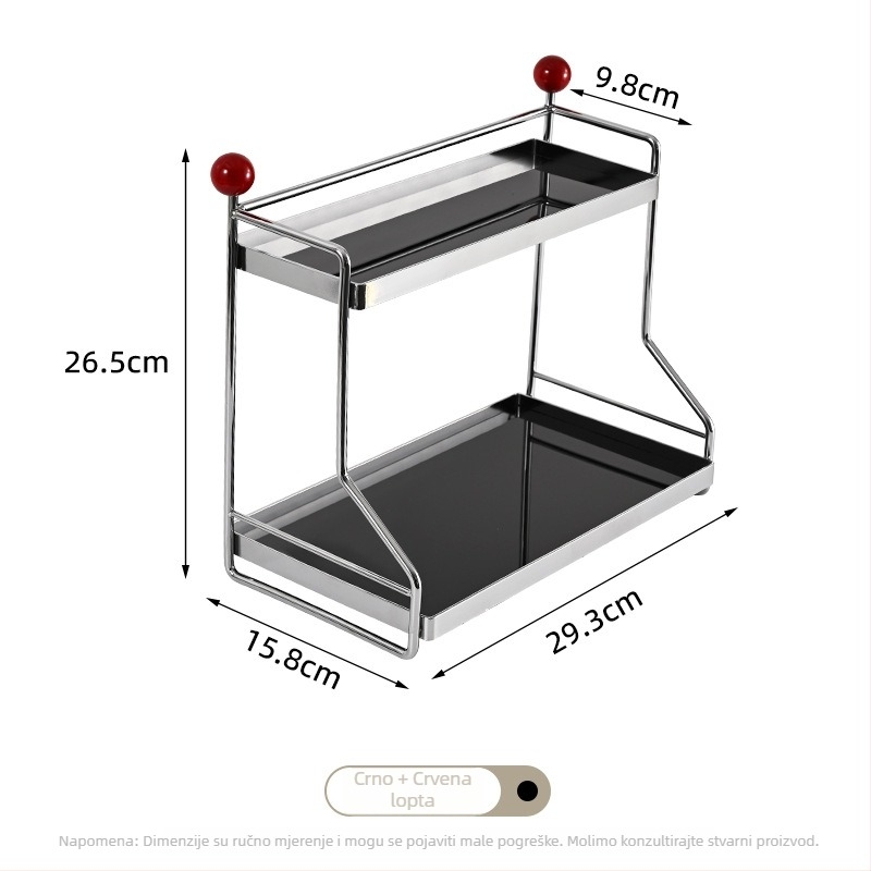 Dvostruki stolni držač za čaše, metalni, s elektroplatiranim završetkom, model dvostruke kugle, nosivost 1–5 kg