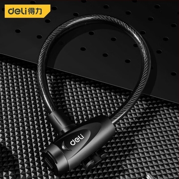 Deli DL508042 Lakat za bicikl: Lanac i čelični kabel, Prenosni, Otporan na udarce, Protiv provale, Protiv rezanja