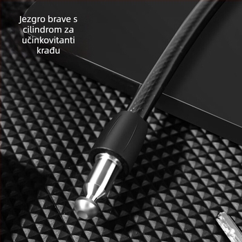 Deli DL508042 Lakat za bicikl: Lanac i čelični kabel, Prenosni, Otporan na udarce, Protiv provale, Protiv rezanja