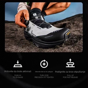 Unisex tenisice za trail running i planinarenje s prozračnim gornjim dijelom, protuklizna gumena potplata, lagane, na vezanje (prozračnim gornjim dijelom; protuklizna gumena potplata; lagane; na vezanje; unisex)
