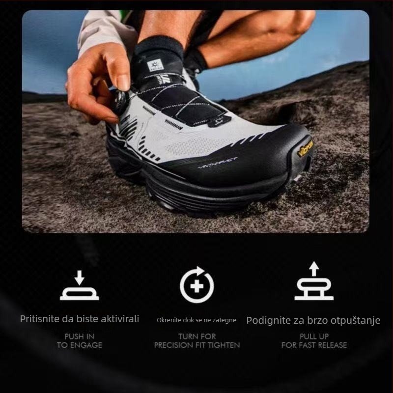 Unisex tenisice za trail running i planinarenje s prozračnim gornjim dijelom, protuklizna gumena potplata, lagane, na vezanje (prozračnim gornjim dijelom; protuklizna gumena potplata; lagane; na vezanje; unisex)