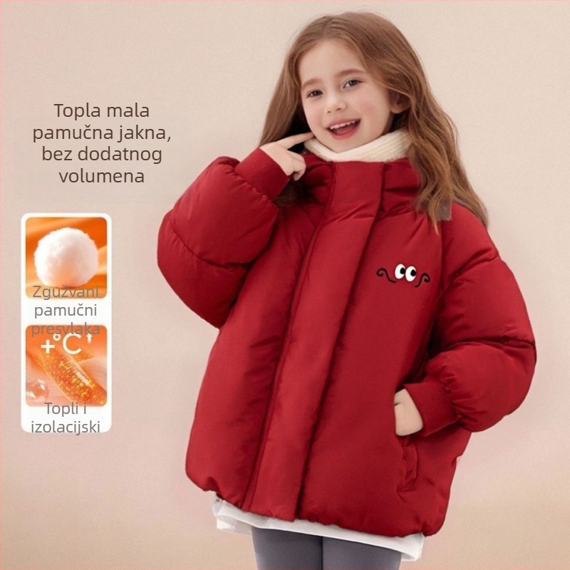 Dječja zimska pamučna jakna s poliesterom punjenjem, korejskog stila, za djecu od 3 do 8 godina