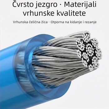 Gumom prekriveno kružno čelično kabelno zaključavanje za bicikle, model 192#, materijal: željezo-cink legura PVC, moderan minimalistički stil