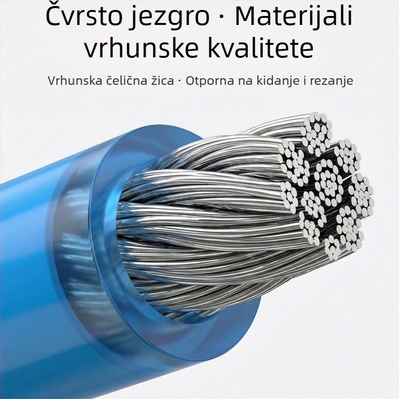 Gumom prekriveno kružno čelično kabelno zaključavanje za bicikle, model 192#, materijal: željezo-cink legura PVC, moderan minimalistički stil