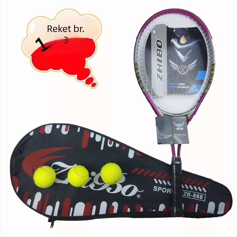Teniska raketa s aluminijskim okvirom; težina 95–100 g; debljina drške G5; tip rakete: horizontalni udar; pogodna za amatere, juniore i srednje napredne igrače