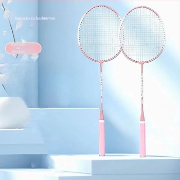 Badminton palica za trening i natjecanje, izdržljiva i svestrana (težina 95–100 g; materijal okvira: željezni spoj; materijal žice: najlon; tip palice: izravan udarac; tvrdoća: srednja)