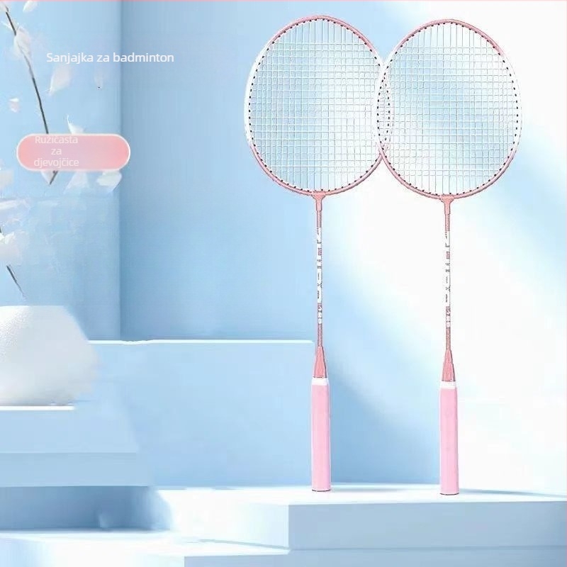 Badminton palica za trening i natjecanje, izdržljiva i svestrana (težina 95–100 g; materijal okvira: željezni spoj; materijal žice: najlon; tip palice: izravan udarac; tvrdoća: srednja)