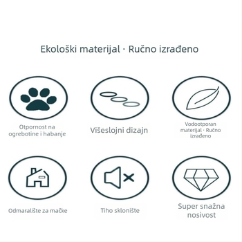 Drveni zidni penjački okvir za mačke s kapsulnom platformom, uštedite prostor, stup za grebanje i ljestvica, gnijezdo za zečeve