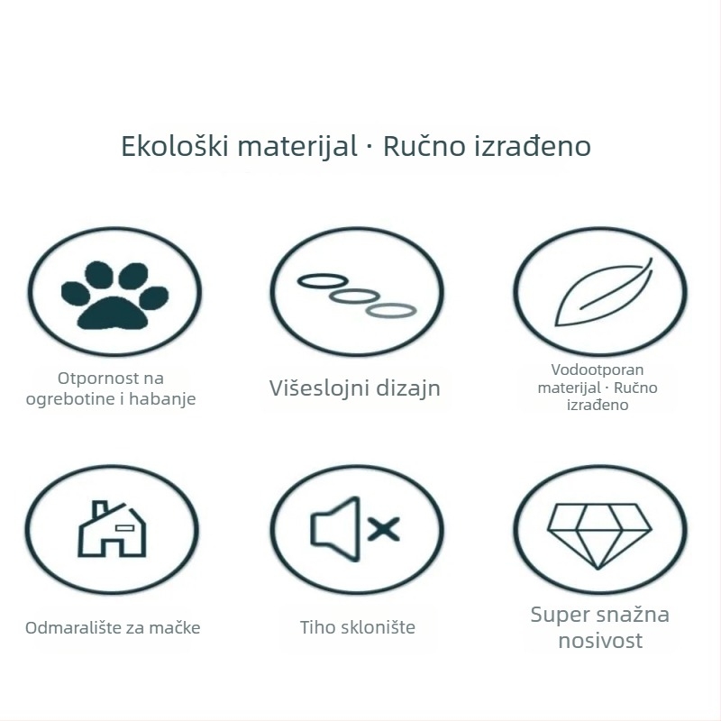 Drveni zidni penjački okvir za mačke s kapsulnom platformom, uštedite prostor, stup za grebanje i ljestvica, gnijezdo za zečeve