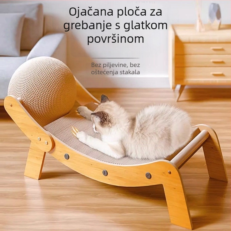 Daska za grebanje mačaka sa sisalom i gnijezdom od valovitog kartona, integrirana ležaljka