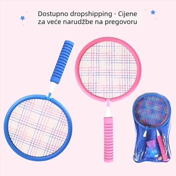 Wei Yan dječji set raketa za badminton, 2 rakete + 3 loptice, ravni držač, težina 85–89 g, za unutarnju i vanjsku igru