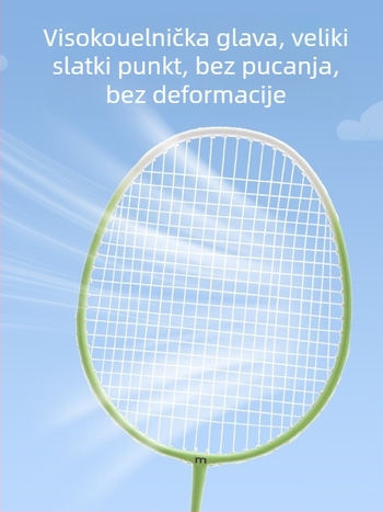MCR JODN Set reketa za badminton (2 kom) – okvir od željeznog legura, težina 95–100 g, grip G4, ravna osovina