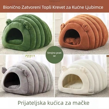Gnijezdo za kućne ljubimce od PP pamuka, odvojivo i perivo, poluotvoren unutarnji sklonište, za korištenje u zatvorenim prostorima cijele godine