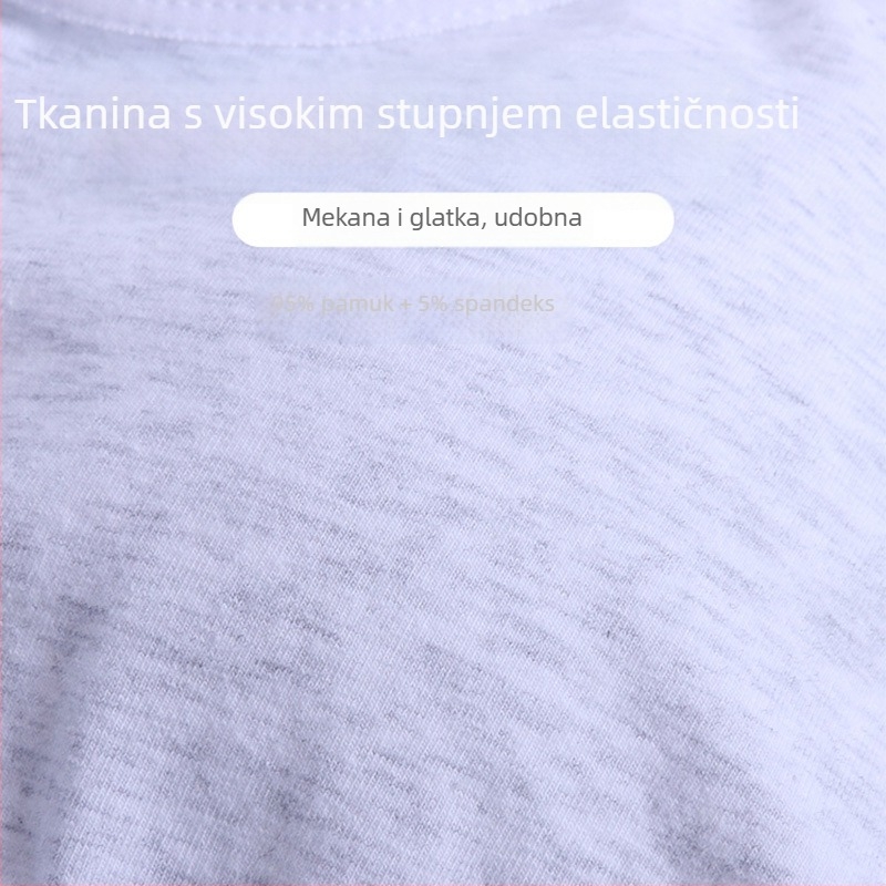 Pamukasti grudnjak za djevojčice u razvoju, s fiksnim košaricama, stil potkošulje, trokutasti košar, tanki oblikovni jastučić od poliestera