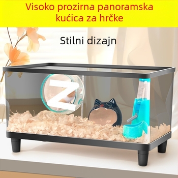 Plastični kavez za hamstera, proziran, kvadratnog oblika, vodootporan, za unutarnju upotrebu