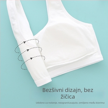 Dvostupan grudnjak za djevojčice 12–15 godina; modalna tkanina; puni košarice; bez žice
