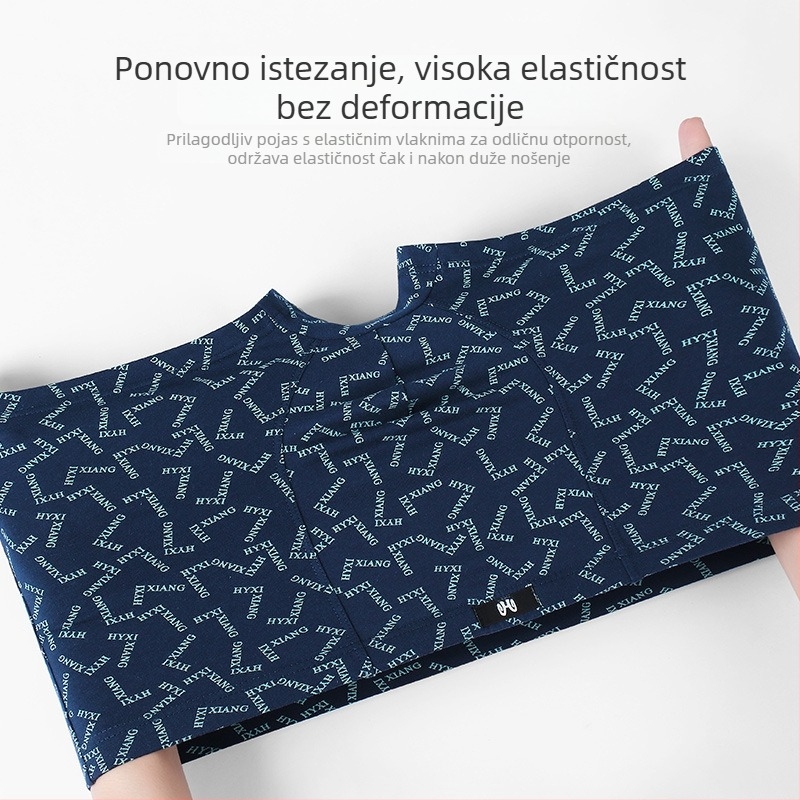 Prozračne muške bokserice, srednje visine struka, bez šavova, pamuk 90–95%