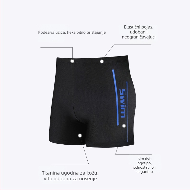Muške kupaće šorceve - brzo se suše, udobne, stil briefs, poliester (80-90%), podstava 100% poliester