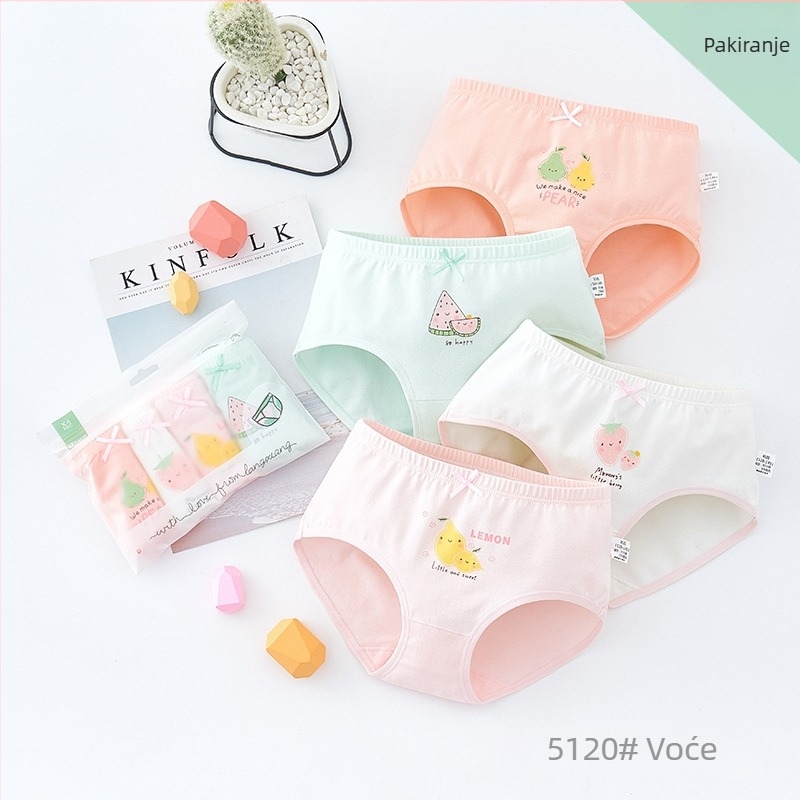 Pamučne gaćice za djevojčice, Klasa A, paket od četiri komada, Pason Bear