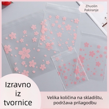 OPP samouzavirujuće vrećice za kekse s otiskom, pakiranje 100 komada, pogodne za party darove.