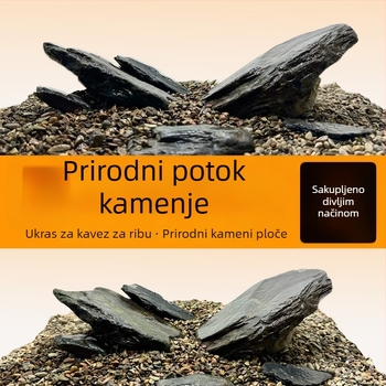 Kamen za akvarijsku dekoraciju – prirodni sirovi kamen, glavni kamen i kamenčići, donji pijesak, kutija od 60 komada