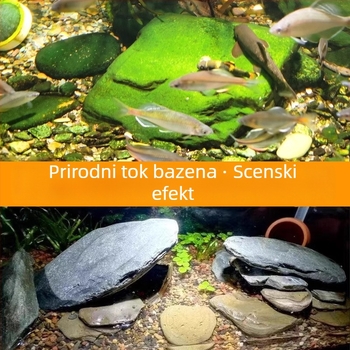 Kamen za akvarijsku dekoraciju – prirodni sirovi kamen, glavni kamen i kamenčići, donji pijesak, kutija od 60 komada