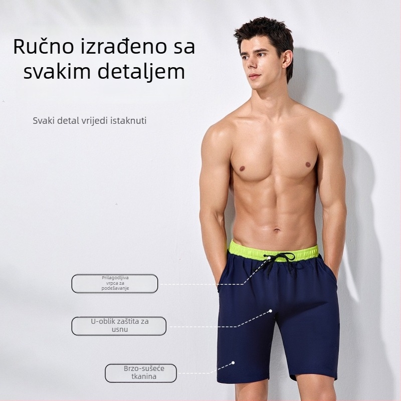 Muške brzo-sušene kupaće šorceve s dvostrukim slojem, vanjska tkanina 85% poliester, podstava 100% poliester, 220 g, pogodné za plivanje i hodanje po vodi