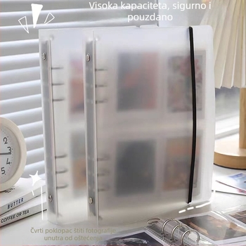 Fotoalbum s odvojivim listovima, prozirna mat korica, za fotografije veličine 3–7 inča, 20 unutarnjih stranica