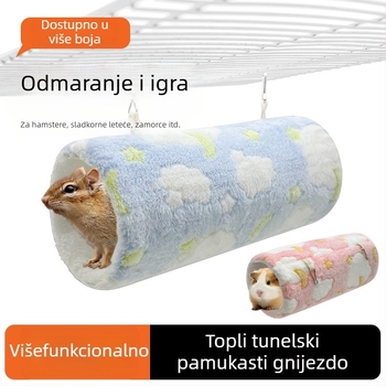 Hamster kružni tunel od poliesterskih vlakana — unutarnja upotreba, toplina i zabava