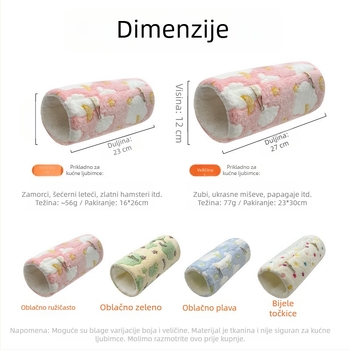 Hamster kružni tunel od poliesterskih vlakana — unutarnja upotreba, toplina i zabava