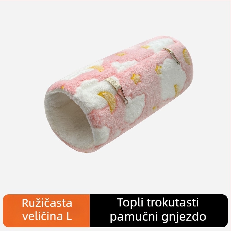 Hamster kružni tunel od poliesterskih vlakana — unutarnja upotreba, toplina i zabava