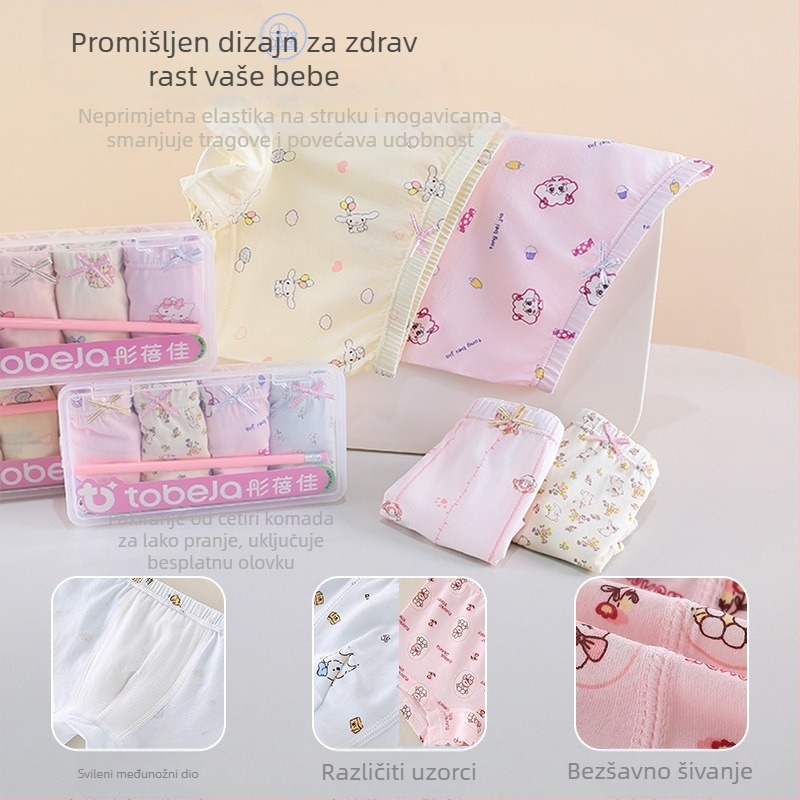 Dječje antibakterijske bokserice, 4-kom, Mo cotton materijal, 50% regenerirane celuloze, uzrast 3-8 godina