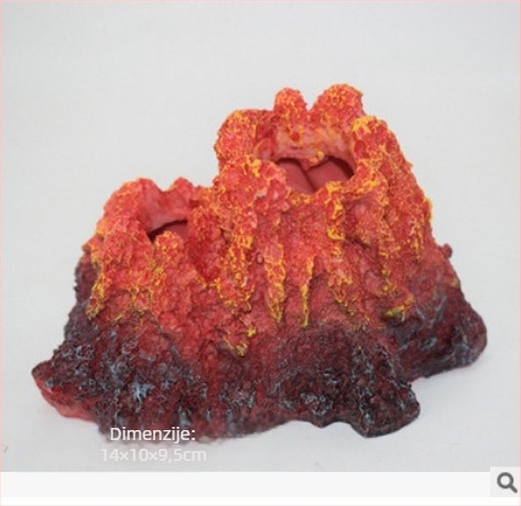 Set ukrasa za akvarij iz ekološke smole s karikaturnim delfinom, koralom, anemonom i školjkom u stilu vulkanskih mjehurića za uređenje akvarija — 30 komada