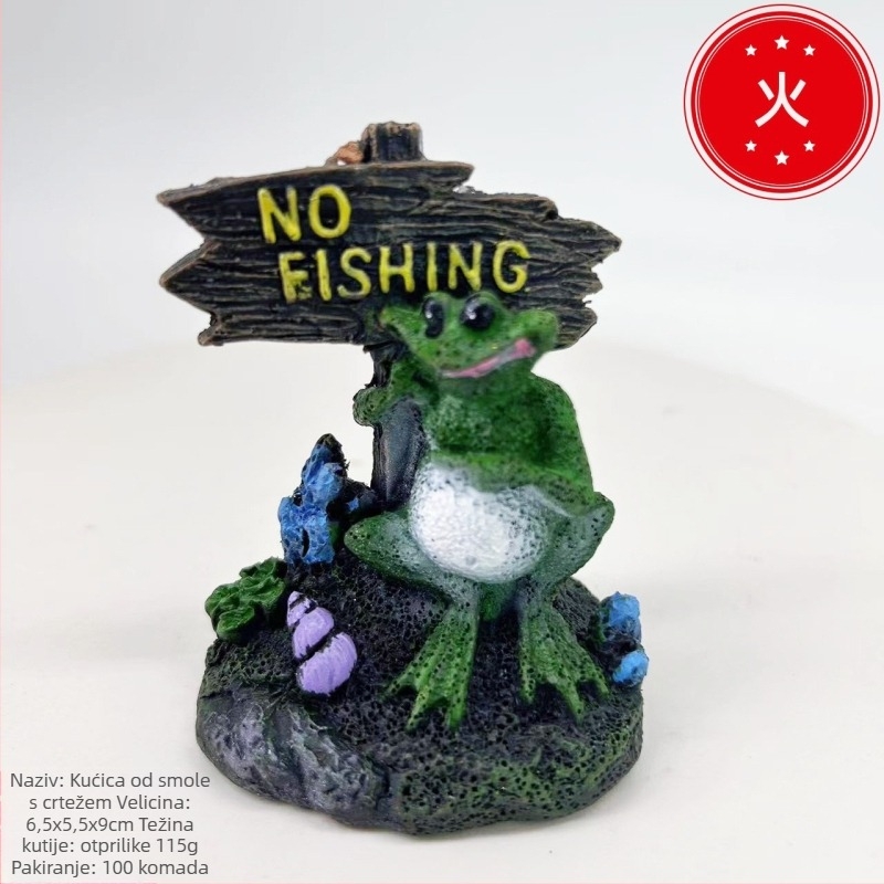 Set ukrasa za akvarij iz ekološke smole s karikaturnim delfinom, koralom, anemonom i školjkom u stilu vulkanskih mjehurića za uređenje akvarija — 30 komada