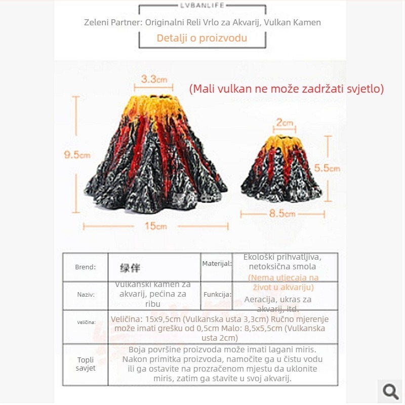 Set ukrasa za akvarij iz ekološke smole s karikaturnim delfinom, koralom, anemonom i školjkom u stilu vulkanskih mjehurića za uređenje akvarija — 30 komada