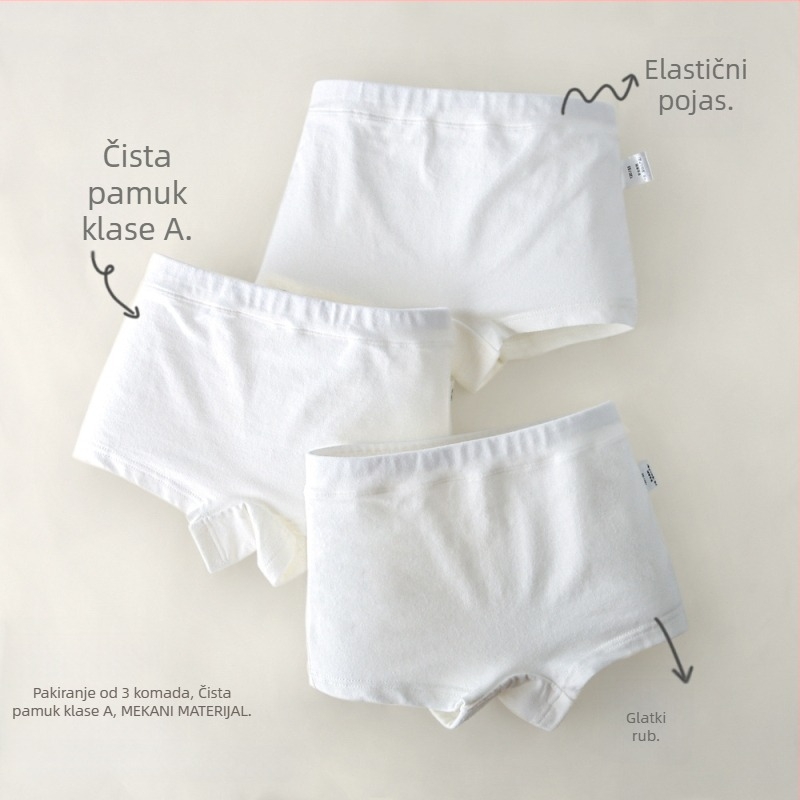 Dječje pamučne gaćice, unisex, uzrast 3–8 godina, 95% pamuk, marka Sivice/Cedar