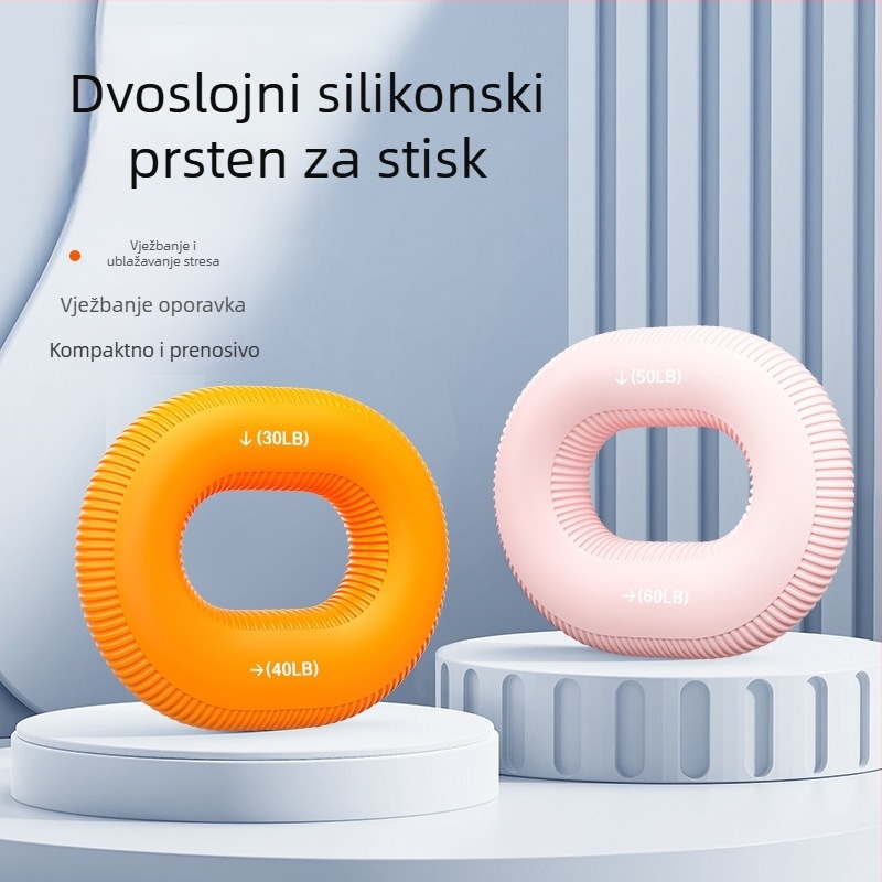 Youli silikonski grip prsten za trening snage ruke i prstiju, unisex, otpor 10–60 lb, mogućnost logotipa