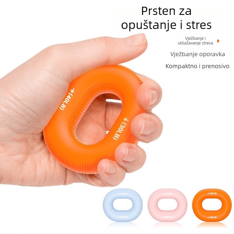 Youli silikonski grip prsten za trening snage ruke i prstiju, unisex, otpor 10–60 lb, mogućnost logotipa
