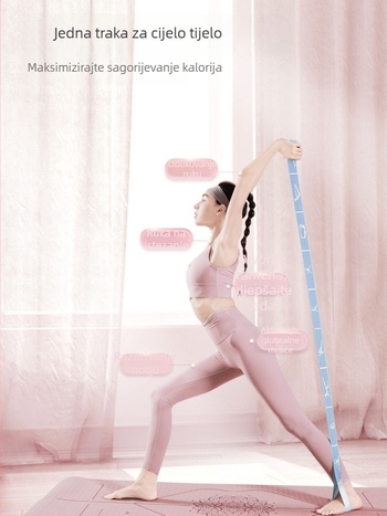 Elastična traka za jogu s digitalno segmentiranim dizajnom – materijal najlon + latex, za trening i ples