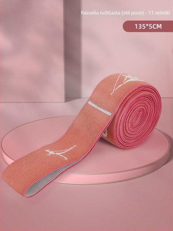 Elastična traka za jogu s digitalno segmentiranim dizajnom – materijal najlon + latex, za trening i ples