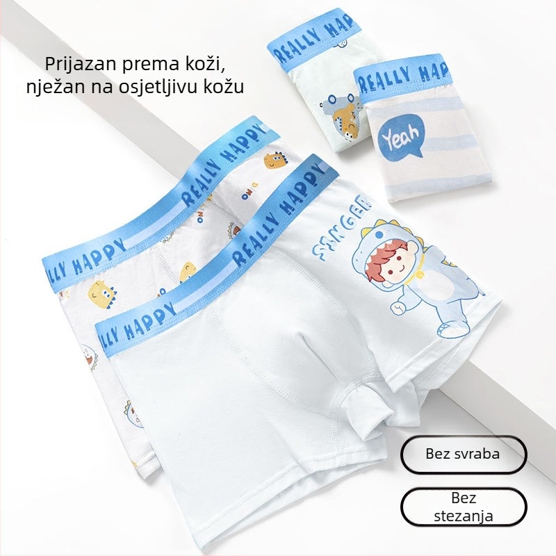 Dječje gaćice za dječake, antibakterijske, 95% pamuk, Yingjisen, artikl 9671, pakirano u kutiji