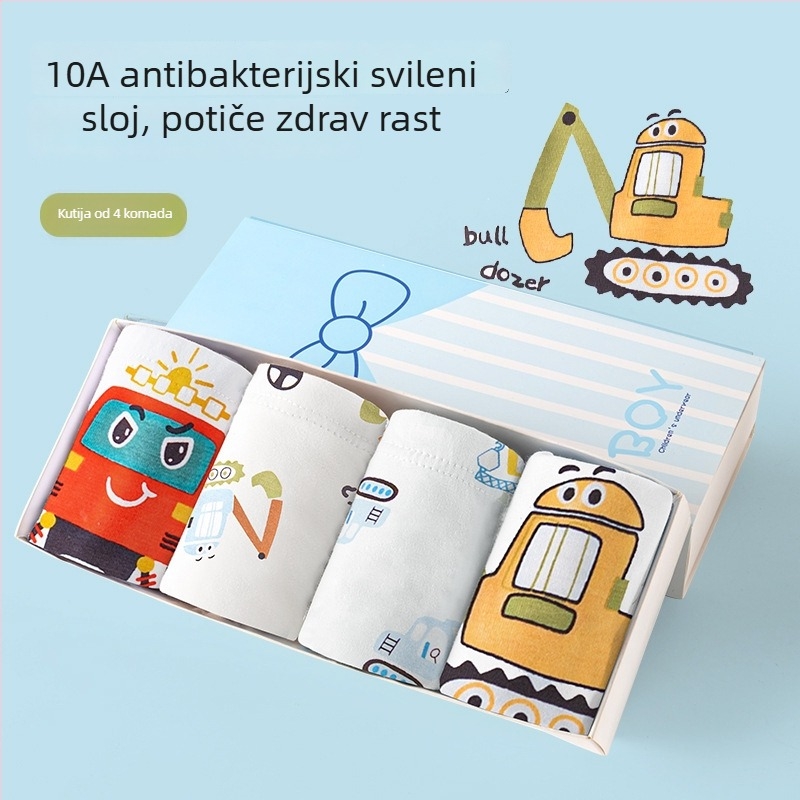 Dječje gaćice za dječake, antibakterijske, 95% pamuk, Yingjisen, artikl 9671, pakirano u kutiji