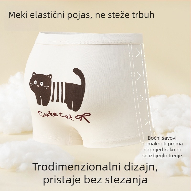 Dječje gaćice za djevojčice, 95% pamuka, 5% elastan, Kategorija A, uzrast 3–8 godina, Cotton Bear
