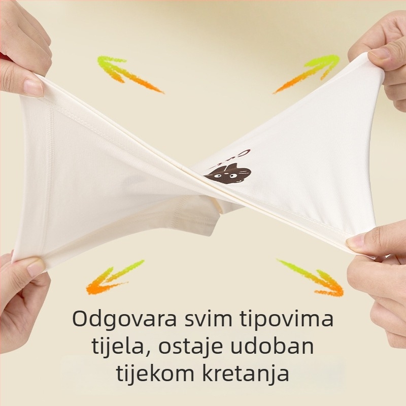 Dječje gaćice za djevojčice, 95% pamuka, 5% elastan, Kategorija A, uzrast 3–8 godina, Cotton Bear