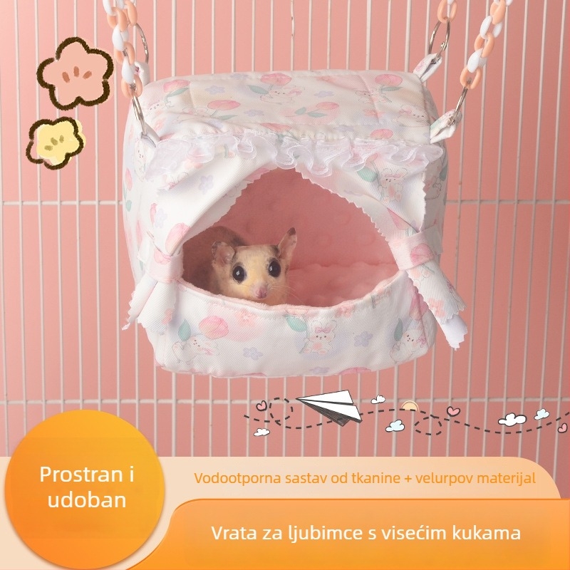 Hamsterovo spavaće gnijezdo – od kompozitnog materijala, unutarnje korištenje, kvadratnog oblika, za odmor i skrivanje